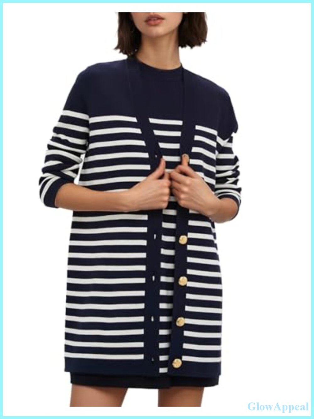 Oversized Plaid Cardigan Sweater Women Long Sleeve Knit Button Down Fall Layer